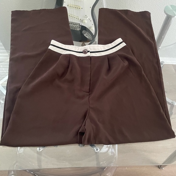 SHEIN Women's Chocolate Brown Wide Leg Pants - Picture 2 of 3